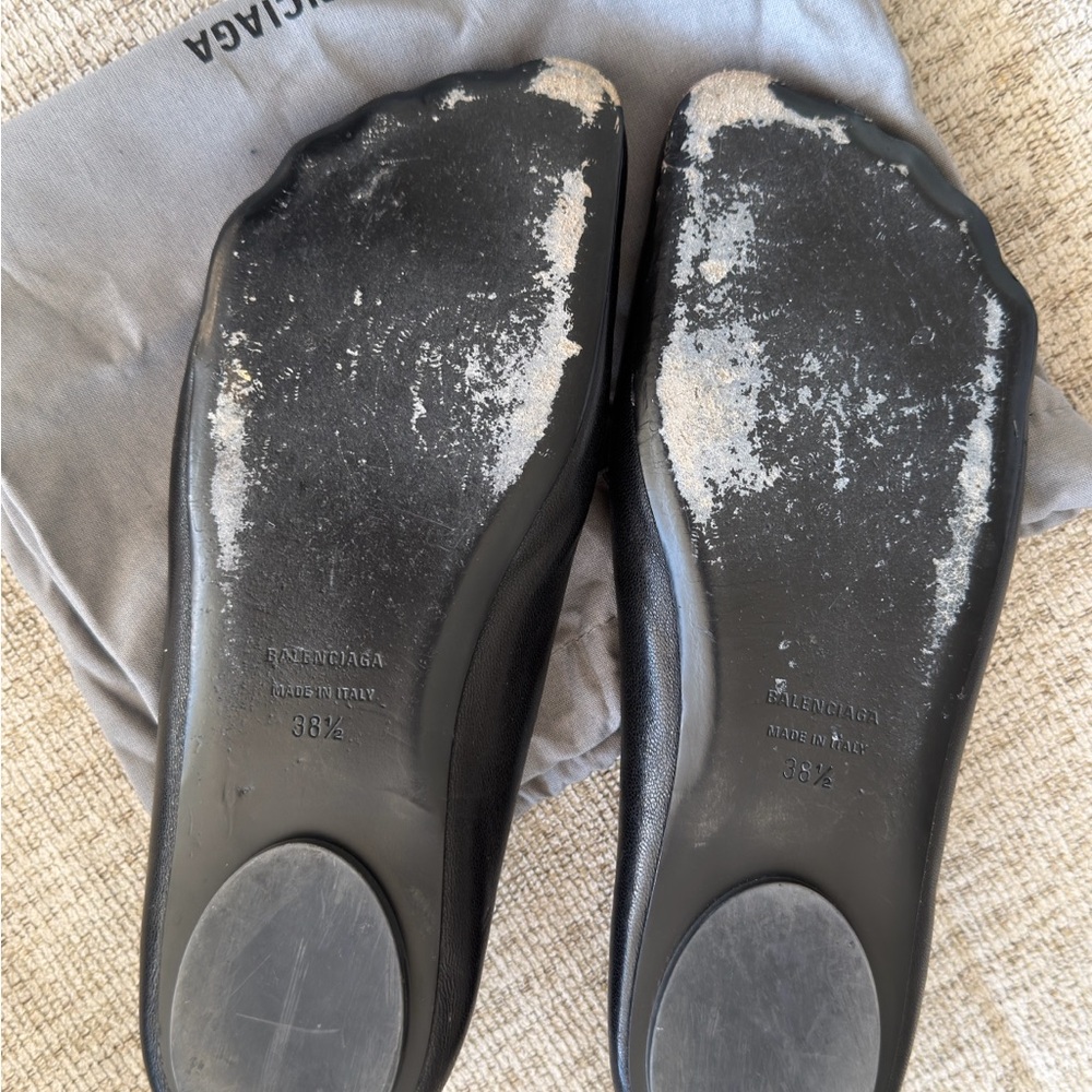 Balenciaga Black Leather Flats - Picture 4 of 4